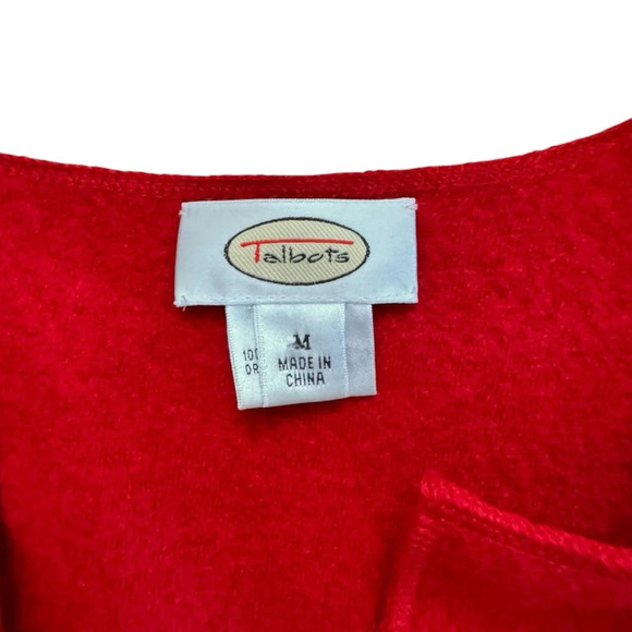 Talbots Red 100% Wool Blazer Jacket Long Sleeve Classic Preppy M - Picture 7 of 11